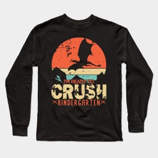 Back To School, I'm Ready To Crush Kindergarten Dragon Boys Long Sleeve T-Shirt